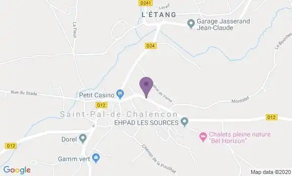 Localisation Saint Pal de Chalencon Bp - 43500