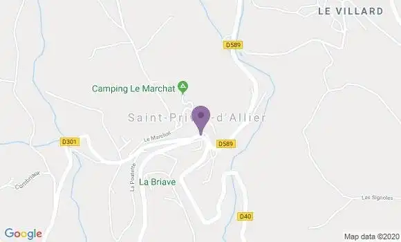 Localisation Saint Privat d