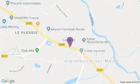 Localisation Aigrefeuille sur Maine Bp - 44140