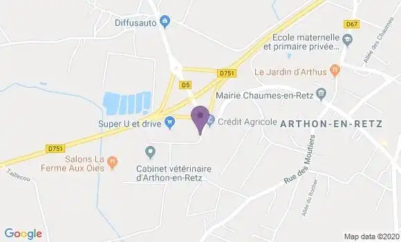 Localisation Arthon En Retz Bp - 44320