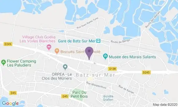 Localisation Batz sur Mer Bp - 44740