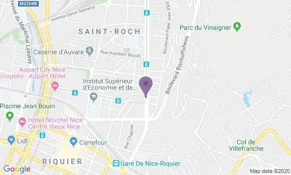 Localisation Nice St Jean d