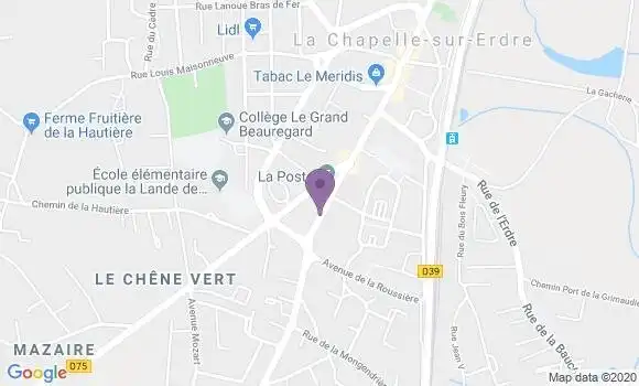 Localisation La Chapelle sur Erdre - 44240