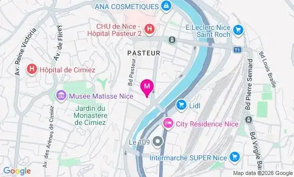 Localisation Nice Pasteur - 06000