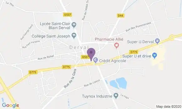 Localisation Derval - 44590