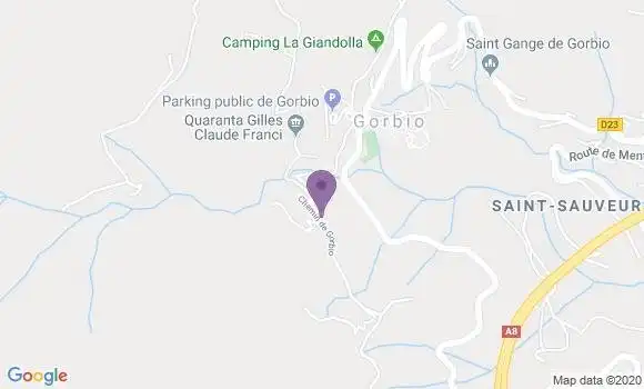 Localisation Gorbio Bp - 06500