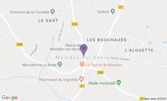 Localisation Maisdon sur Sevre Bp - 44690