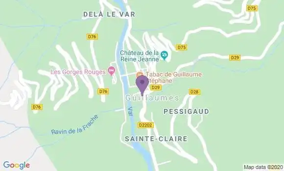 Localisation Guillaumes - 06470