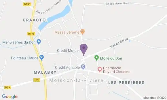 Localisation Moisdon la Riviere - 44520