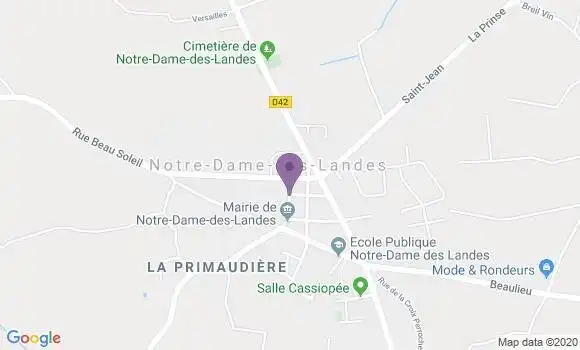 Localisation Notre Dame des Landes Bp - 44130