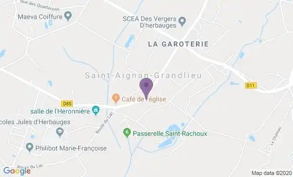 Localisation Saint Aignan Grand Lieu Bp - 44860