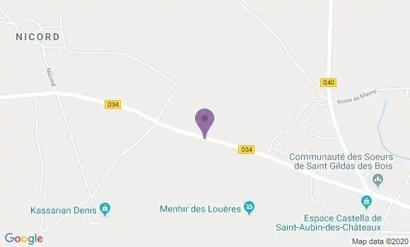 Localisation Saint Aubin des Chateaux Bp - 44110