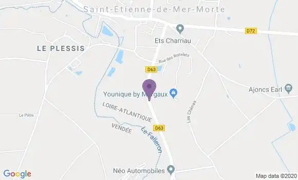 Localisation Saint Etienne de Mer Morte Ap - 44270
