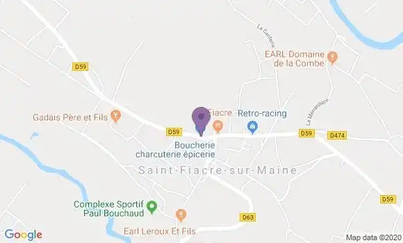 Localisation Saint Fiacre sur Maine Ap - 44690