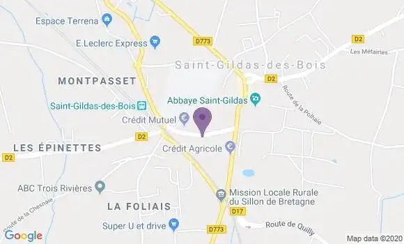 Localisation Saint Gildas des Bois - 44530