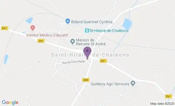 Localisation Saint Hilaire de Chaleons Ap - 44680
