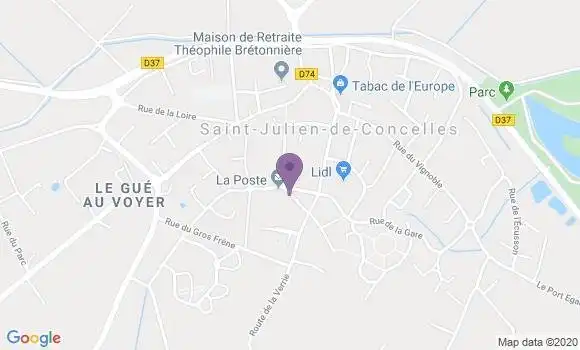 Localisation Saint Julien de Concelles Bp - 44450