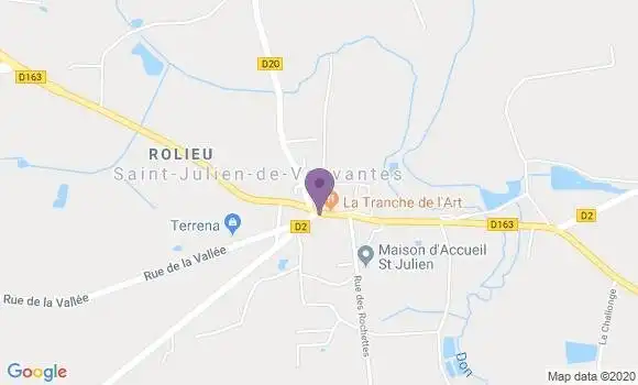 Localisation Saint Julien de Vouvantes - 44670