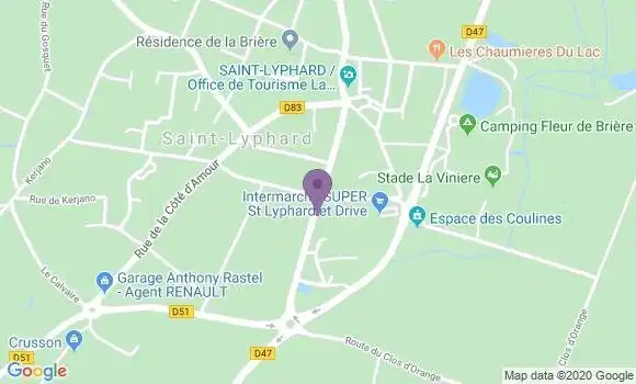 Localisation Saint Lyphard Bp - 44410