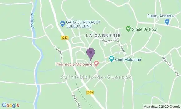 Localisation Saint Malo de Guersac Bp - 44550