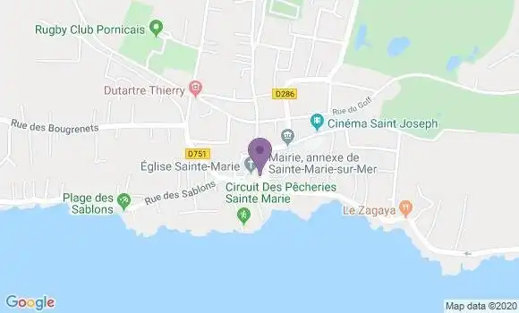 Localisation Pornic Ste Marie sur Mer Bp - 44210