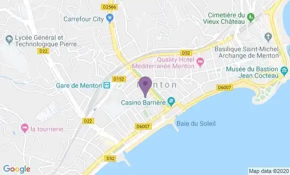 Localisation Menton - 06500