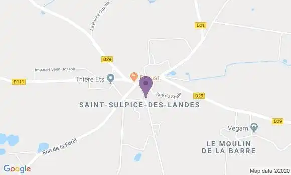 Localisation Saint Sulpice des Landes Ap - 44540