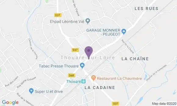 Localisation Thouare sur Loire Bp - 44470