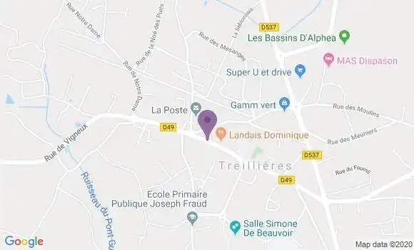 Localisation Treillieres Bp - 44119