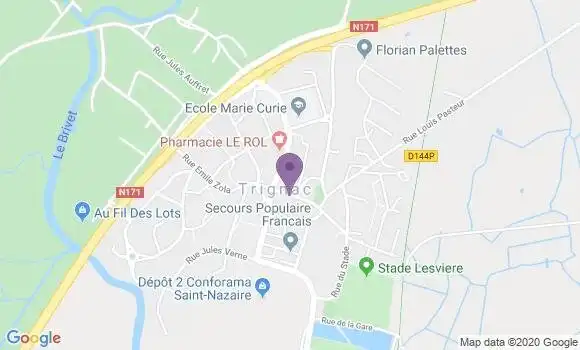 Localisation Trignac Bp - 44570