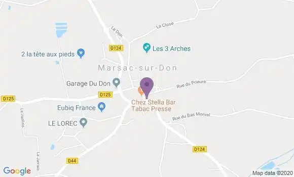 Localisation Marsac sur Don Ap - 44170