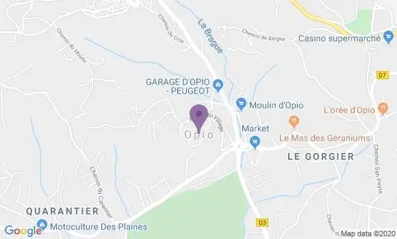 Localisation Opio Bp - 06650
