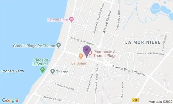 Localisation Tharon Plage Bp - 44730