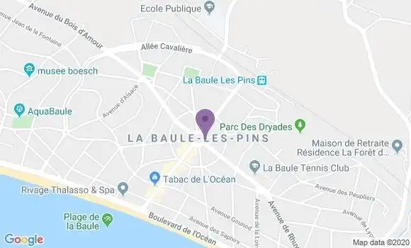 Localisation La Baule les Palmiers Bp - 44500