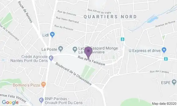 Localisation Nantes Chauviniere - 44300