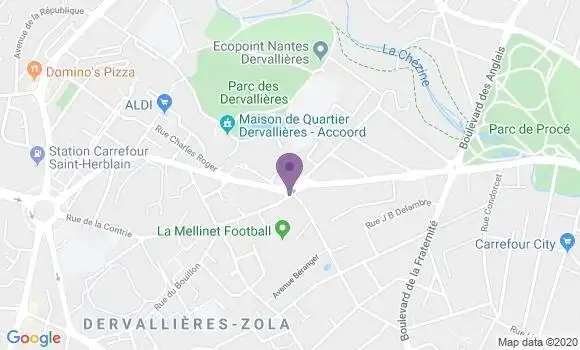 Localisation Nantes Contrie Bp - 44100