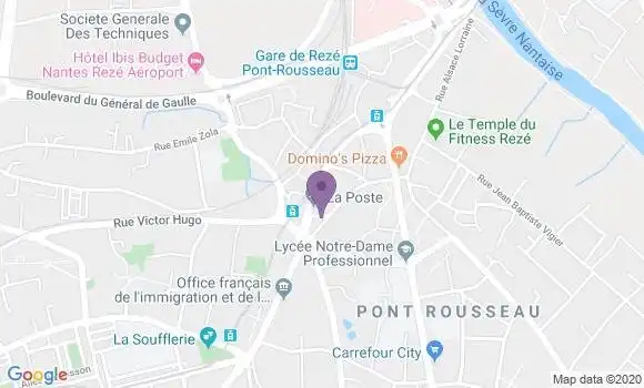 Localisation Reze Pont Rousseau - 44400
