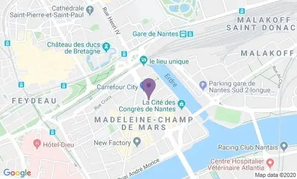 Localisation Nantes Champ de Mars - 44000