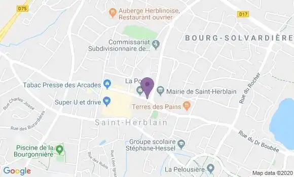 Localisation Saint Herblain Hotel de Ville Bp - 44800