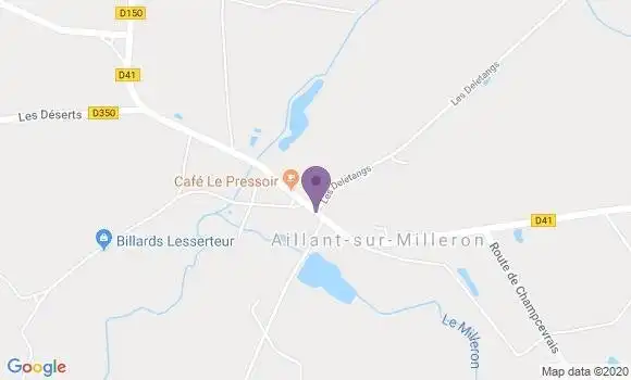 Localisation Aillant sur Milleron Ap - 45230