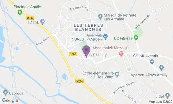 Localisation Amilly - 45200
