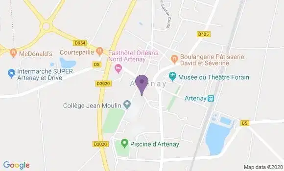 Localisation Artenay Bp - 45410