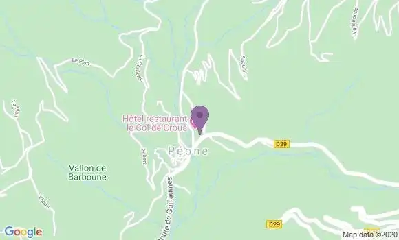 Localisation Peone Valberg Bp - 06470