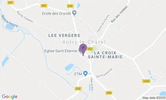 Localisation Autry le Chatel Ap - 45500