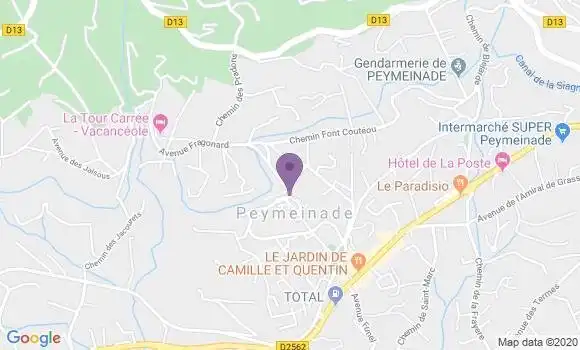 Localisation Peymeinade - 06530