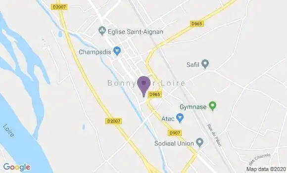 Localisation Bonny sur Loire - 45420
