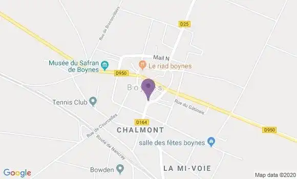 Localisation Boynes Bp - 45300