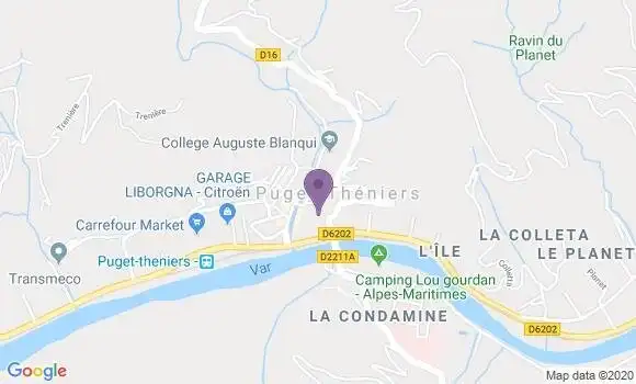 Localisation Puget Theniers - 06260