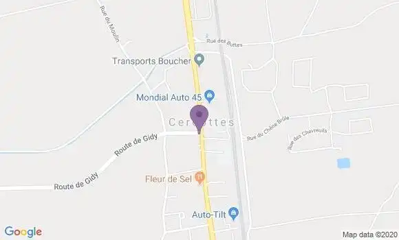 Localisation Cercottes Bp - 45520