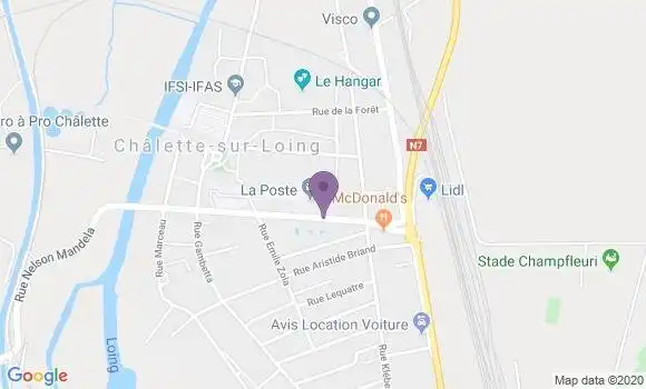 Localisation Chalette sur Loing Principal - 45120